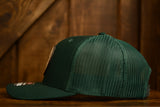 On A Limb Trucker Hat - Leather Patch w Logo - Green